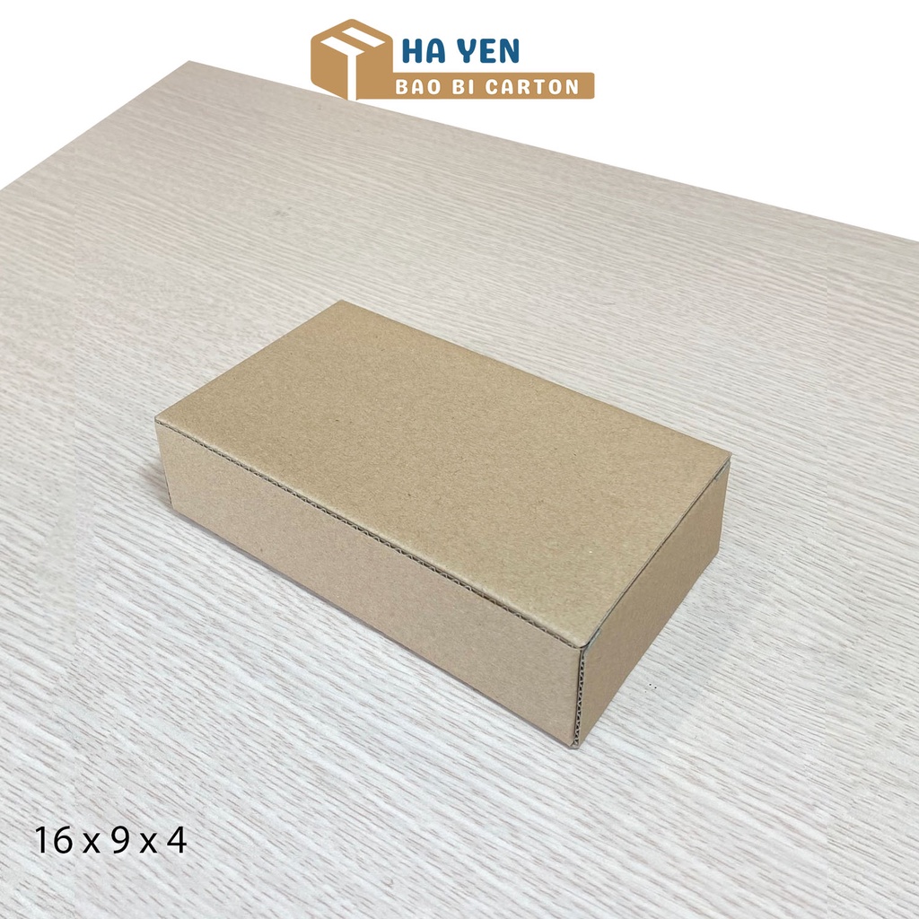 16x9x4  Hộp Carton Đóng Hàng Nắp Gài