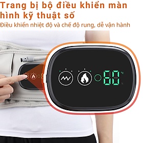 Đai Lưng Cột Sống hồng ngoại HAILICE Massage Nhiệt. Đai thắt lưng Z5 bơm hơi làm nóng rung giảm đau lưng hiệu qủa
