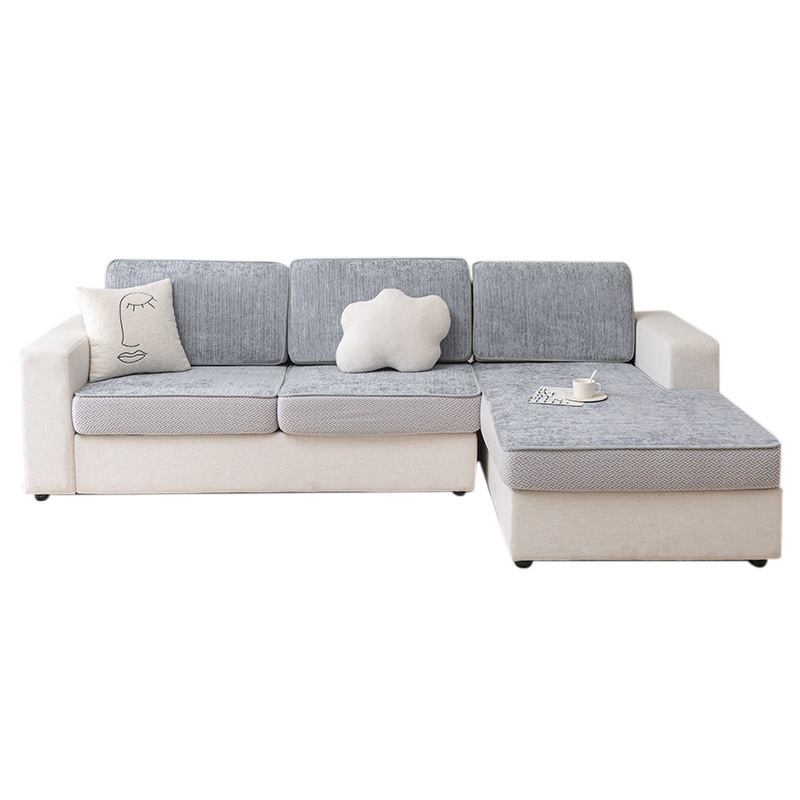Vỏ Bọc Đệm Ghế Sofa Bốn Mùa Bằng Vải Chenille Dày Co Giãn Chống Trượt Thông Dụng Cho Phòng Khách