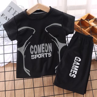 YAOEENH Set Đồ Thể Thao Ngắn Tay Phối Lưới Thoáng Khí Trọng Lượng Nhẹ 90-170cm Thời Trang Mùa Hè Cho Bé