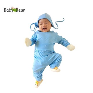 Bộ Đồ Thun Lạnh Tay Dài Bé Sơ Sinh BabyBean kèm NÓN (MÀU NGẪU NHIÊN) (7kg-13kg)