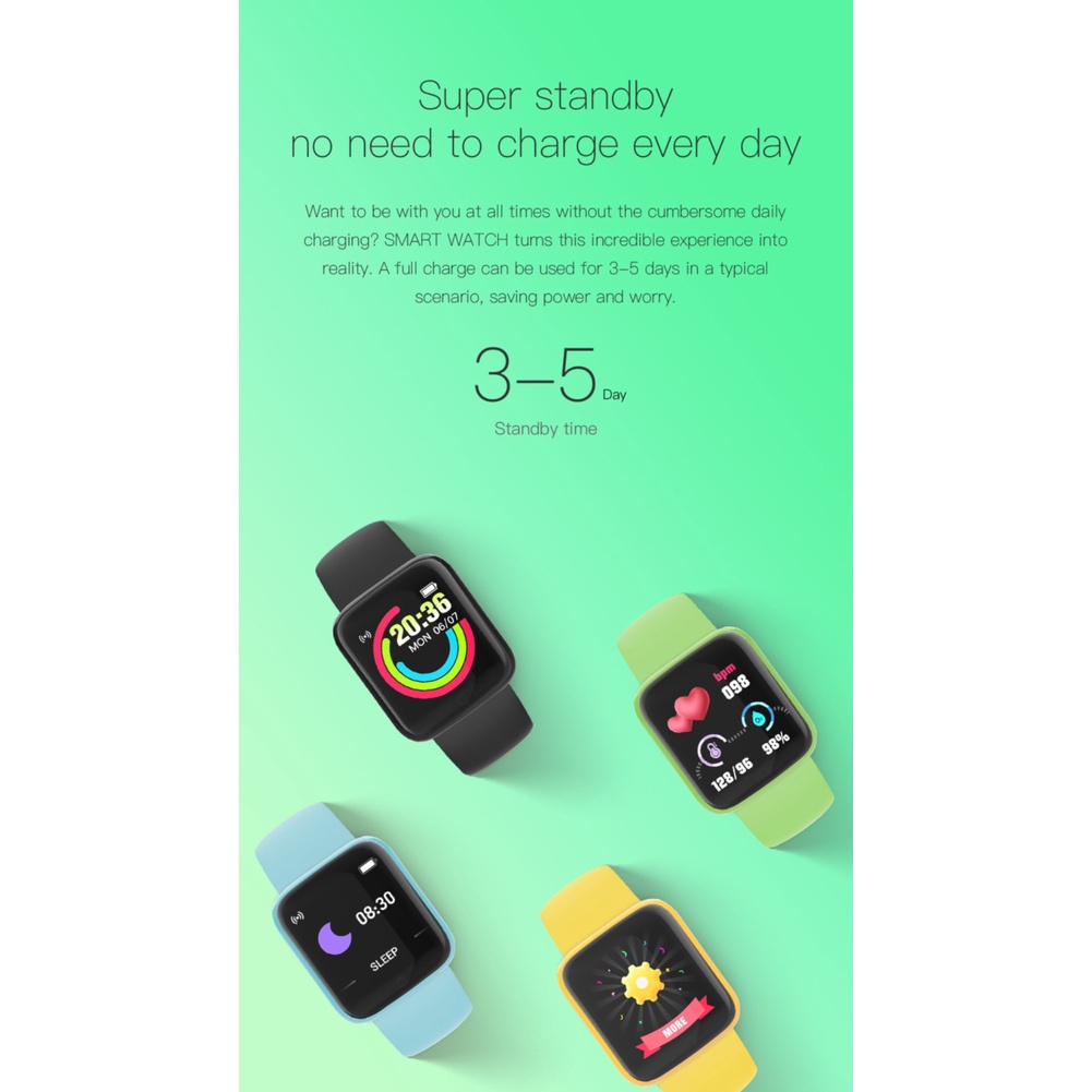 Giao Hàng Miễn Phí Đồng Hồ Thông Minh Chống D 'Gua Kỹ Thuật Số Màn Hình 3c Màu Hồng Cho Nữ