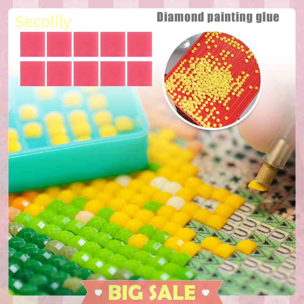 Bộ 10 Miếng Đất Sét Resin Dùng Làm Tranh Đính Đá DIY