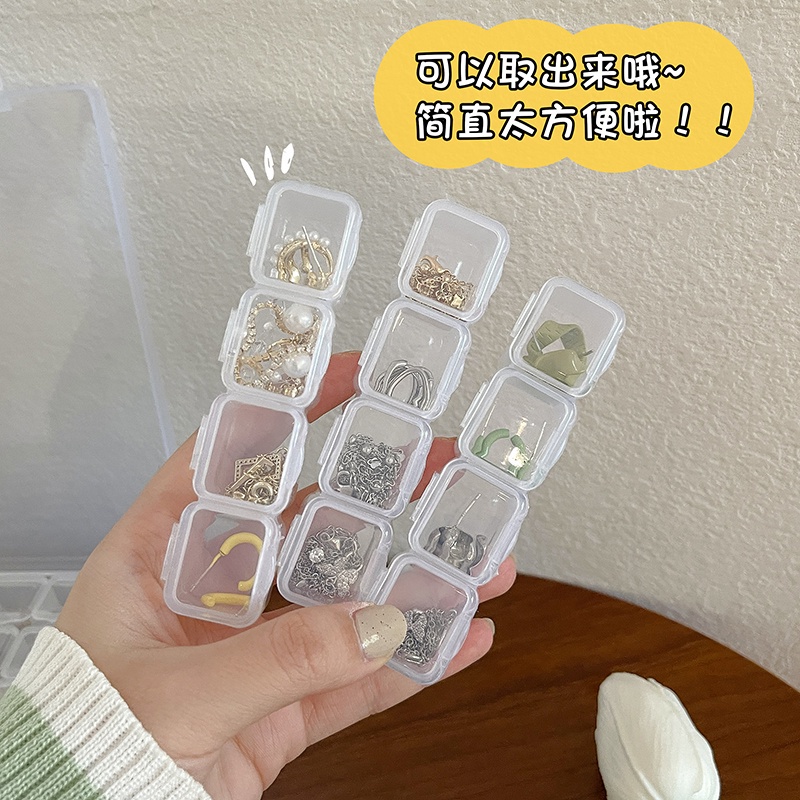 Hộp Nhựa Mini 56 / 28 Ngăn Đựng Hạt Kim Cương Trang Trí Móng Tay