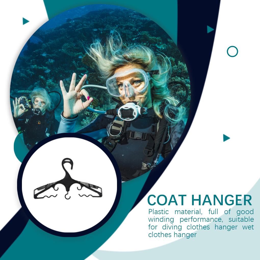 (runbu) Móc Treo Quần Áo Bằng Nhựa Màu Đen Thương Hiệu Mới Chịu Tải Nặng Dùng Ngoài Trời Không Cần Khoan Lỗ Thông Dụng