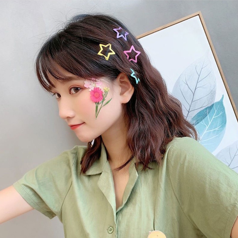 Set 20 Kẹp Tóc Bằng Hợp Kim Nhiều Màu Sắc Xinh Xắn Cho Bé Gái