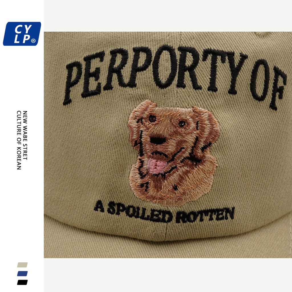 Mũ Lưỡi Trai Thêu Hình Chú Chó Dễ Thương Thời Trang Xuân Hè Cho Cặp Đôi