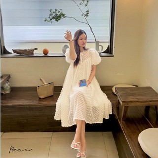 Váy bầu thời trang sành điệu chất mát MA1019 Đầm bầu thiết kế phối nơ cổ nơ