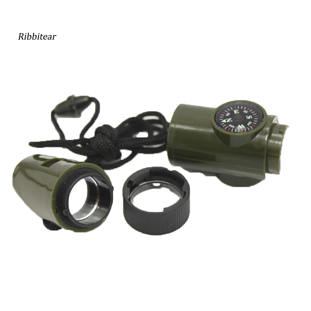 Còi Sinh Tồn Đa Năng 7 Trong 1 Tích Hợp La Bàn Và Đèn LED Và Kính Lúp