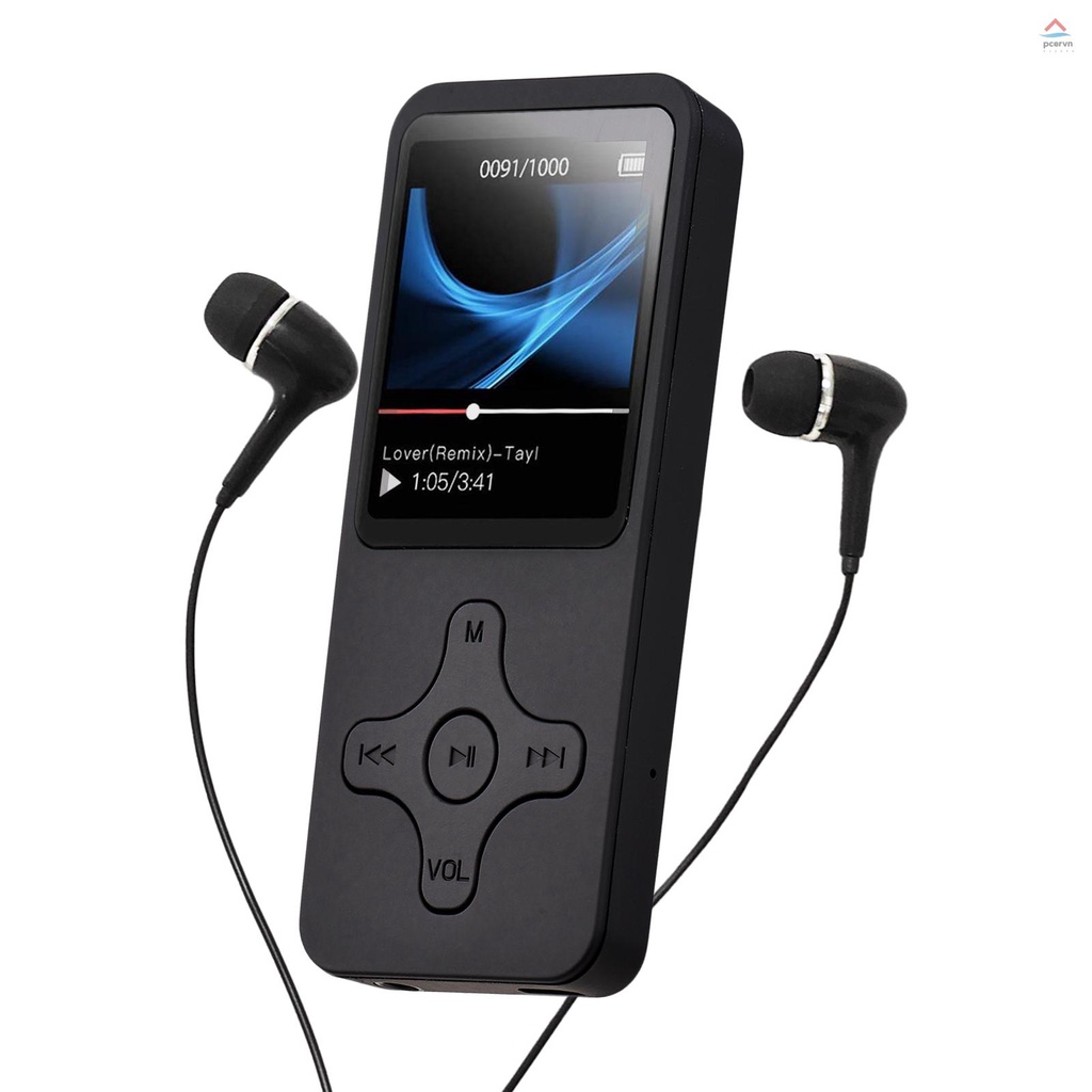 Máy Nghe Nhạc MP4 MP3 Có Tai Nghe Màn Hình LCD Hỗ Trợ Thẻ TF