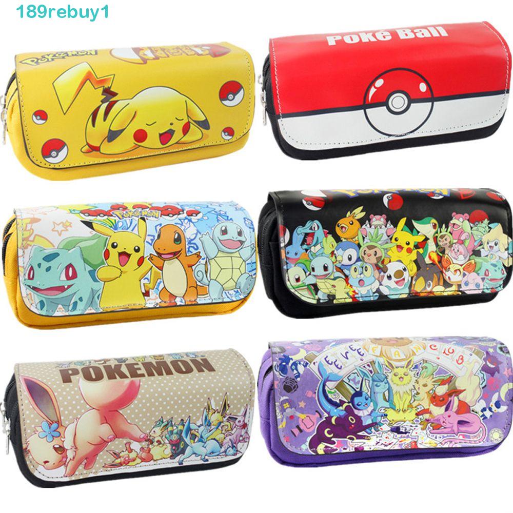 Hộp Bút In Hình Pokemon REBUY1 Dễ Thương Cho Học Sinh / Văn Phòng