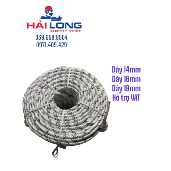 Dây dù tết cường lực,dây thừng chịu lực cho thợ sơn lau kính(phi14,16,18)