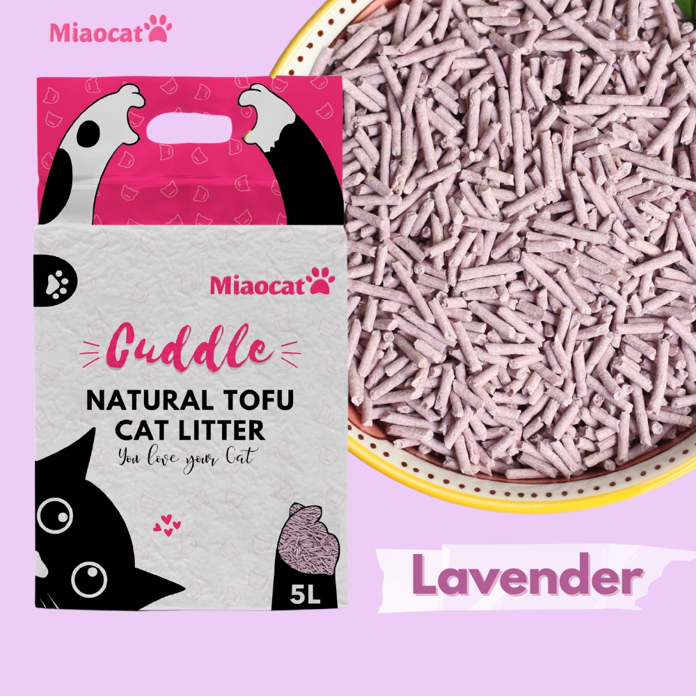 (NEW) Cát vệ sinh đậu nành Cuddle Tofu 5L cho mèo - hương Lavender - MIAOCAT