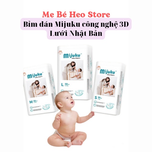 Tã dán mijuku bịch 50 miếng size S M L