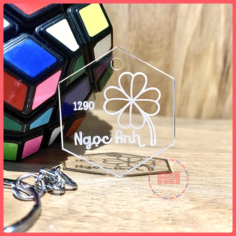 Móc Khóa tên theo yêu cầu, kèm SĐT, ngày sinh, Tặng kèm Khoen