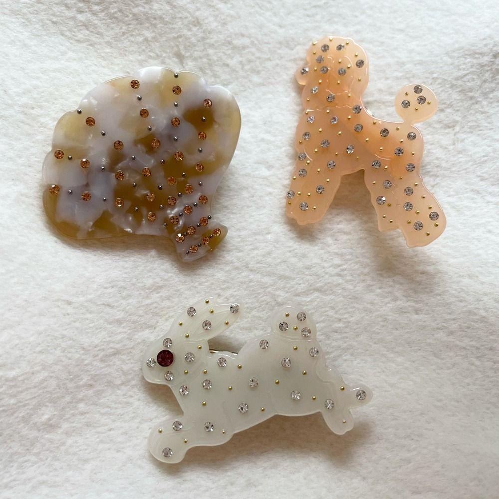 LOMBARD Kẹp Tóc Hình Thỏ / Vỏ Sò Thời Trang Hàn Quốc Cho Nữ