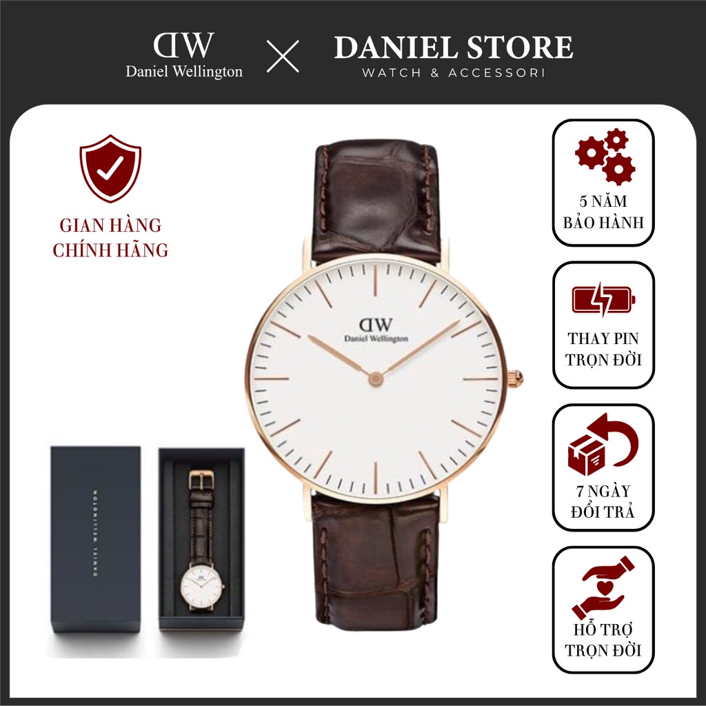 Đồng Hồ Nam Nữ Daniel Welington Classic York Rose Gold White 36mm & 40mm DW Chính Hãng - Daniel Store