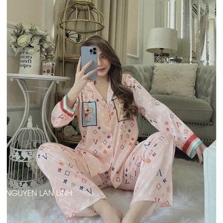 Đồ bộ pijama lụa latin, xước thiết kế TDQD