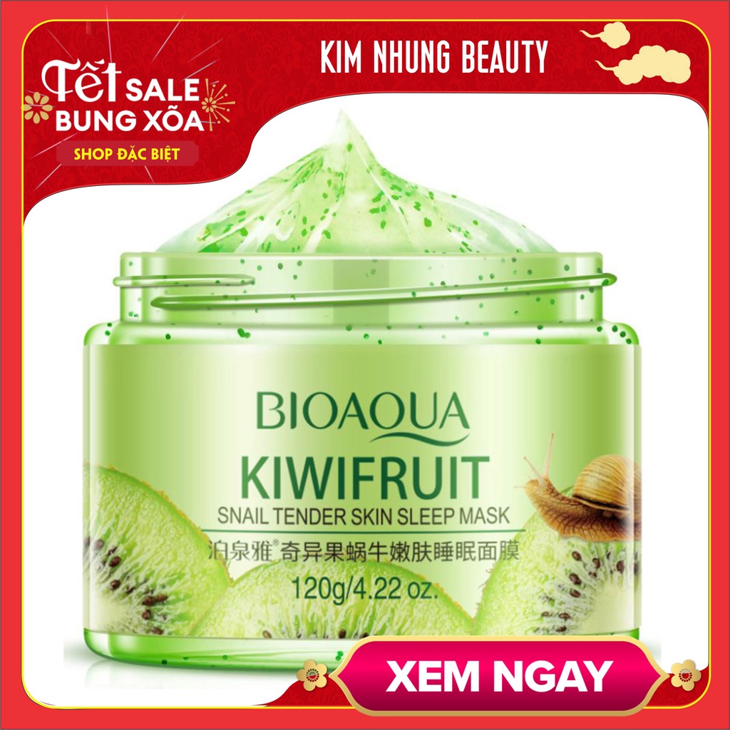Mặt nạ ngủ Bioaqua chiết xuất tự nhiên từ lựu đỏ và kiwi giúp da trắng đẹp tự nhiên -LD62-B06T2