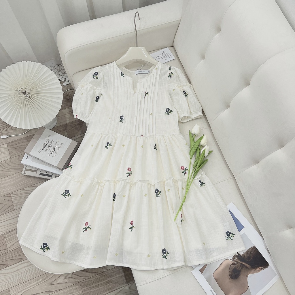 ĐẦM BBD HOA KEM LI NGỰC BÈO