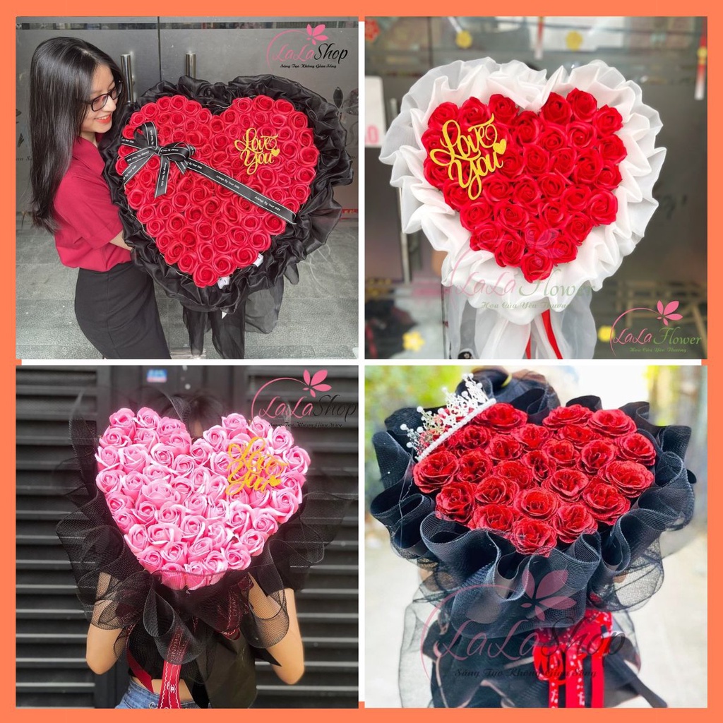 Bó hoa hồng sáp cao cấp quà tặng valentine cho bạn gái, người yêu - Hoa 8/3, 14/2 tỏ tình đẹp giá rẻ