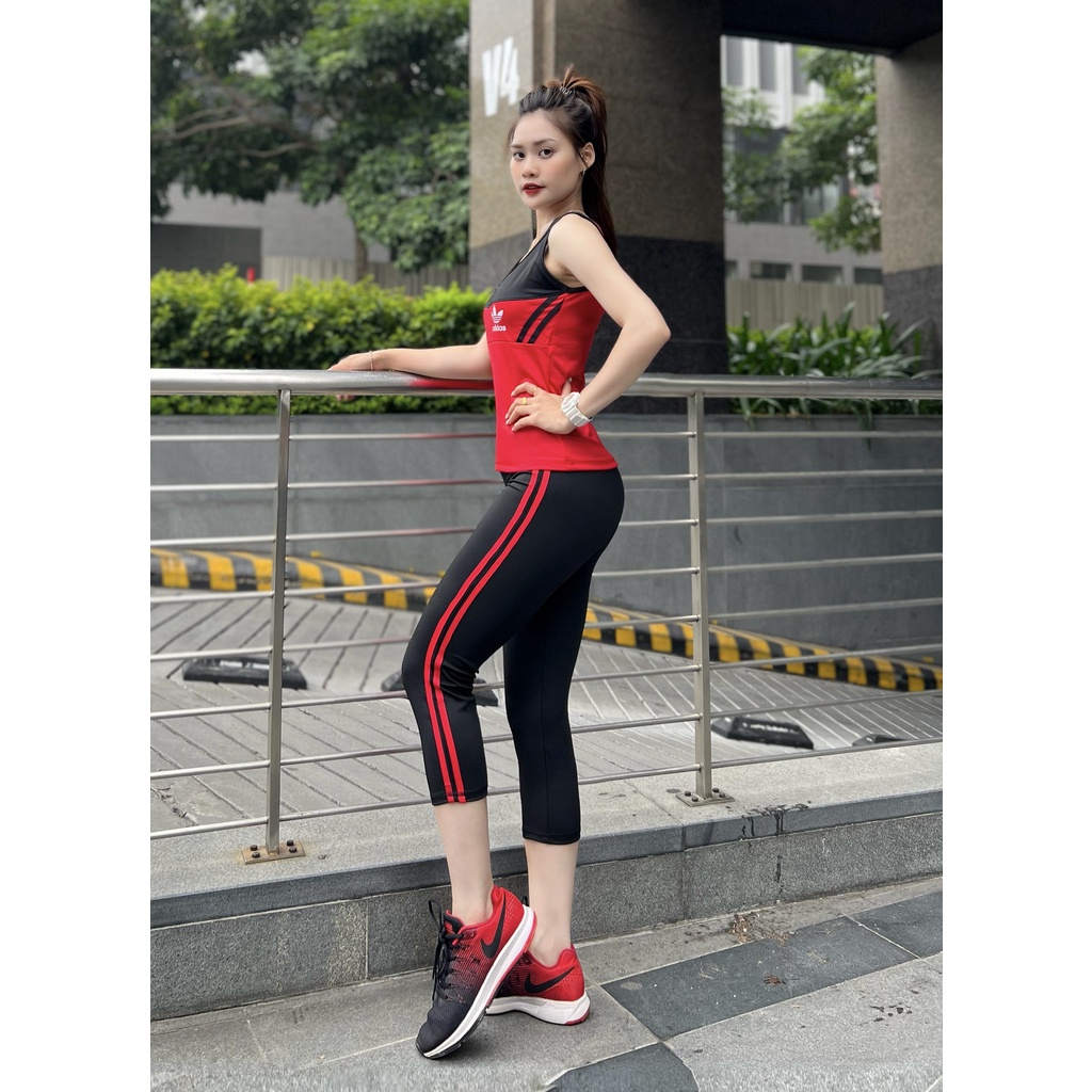 Set Bộ Đồ Đi Tập Gym Yoga Aerobic Nhảy Zumba Hàng Xuất Khẩu Kiểu Dáng Kín Đáo Cho Người Mập Sale Giá