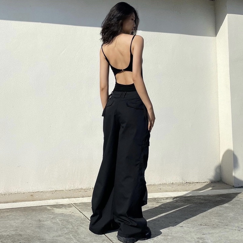 [Hàng có sẵn] bodysuit hai dây hở lưng siêu sexy | BigBuy360 - bigbuy360.vn