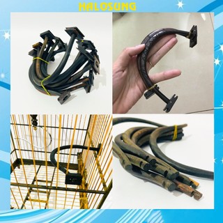 Cầu đứng chim Halosung cầu chim chào mào cầu góc gỗ phụ kiện lồng chim PK47