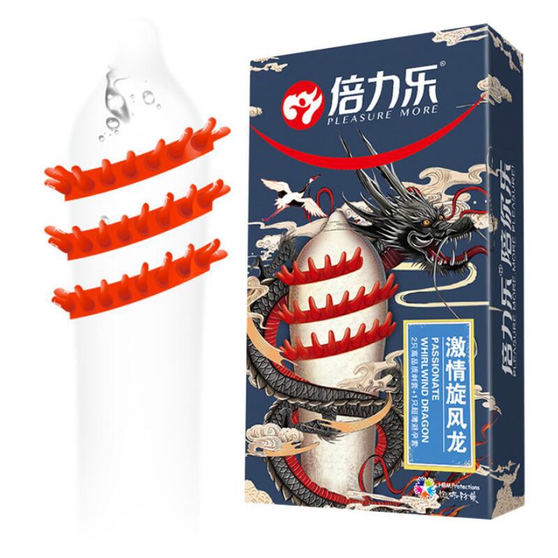 3 cái / lốc bao cao su gai dành cho người lớn sản phẩm tình dục g-spot kích thích âm đạo gân chấm