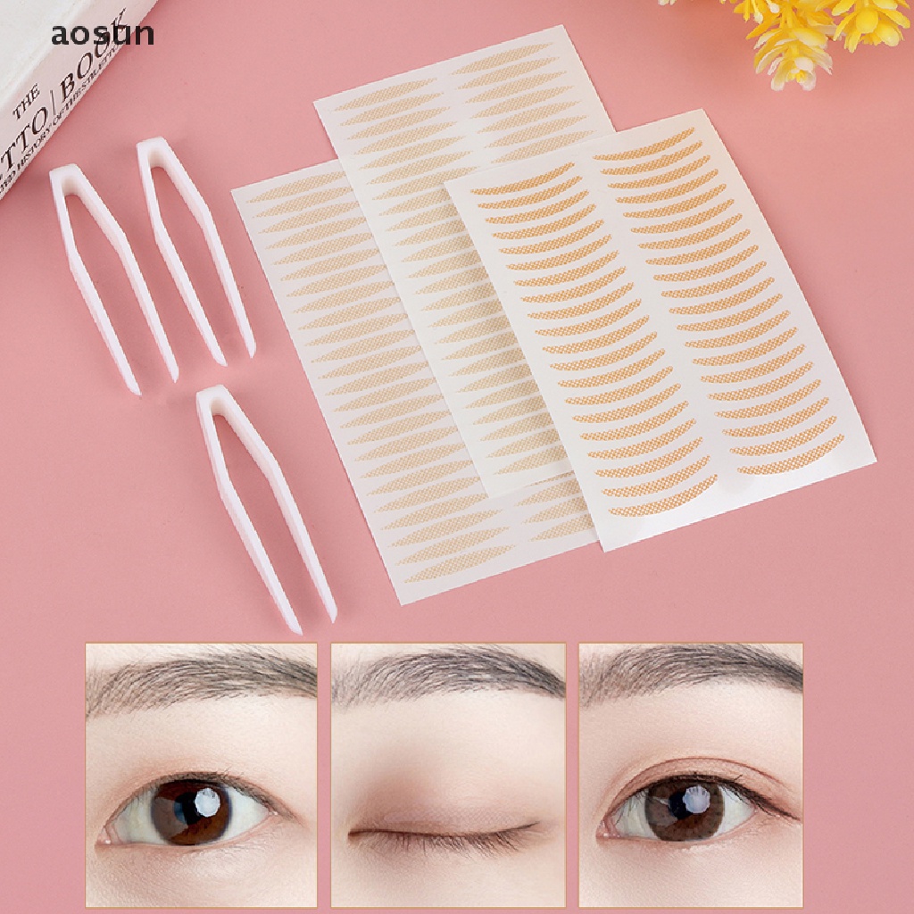 Aosun Set 200 Miếng Dán Kích Mí Vô Hình Dạng Lưới Ren