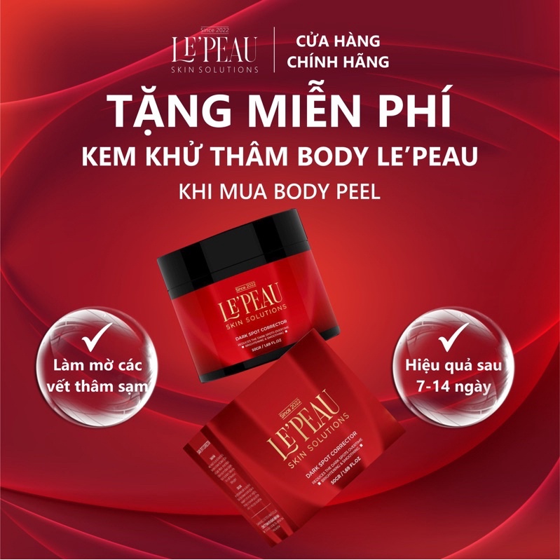 Peel nách retinol le’peau, peel da body le’peau 150gr tặng kèm hũ kem kích trắng, khử thâm, dưỡng ẩm da 50gr | BigBuy360 - bigbuy360.vn