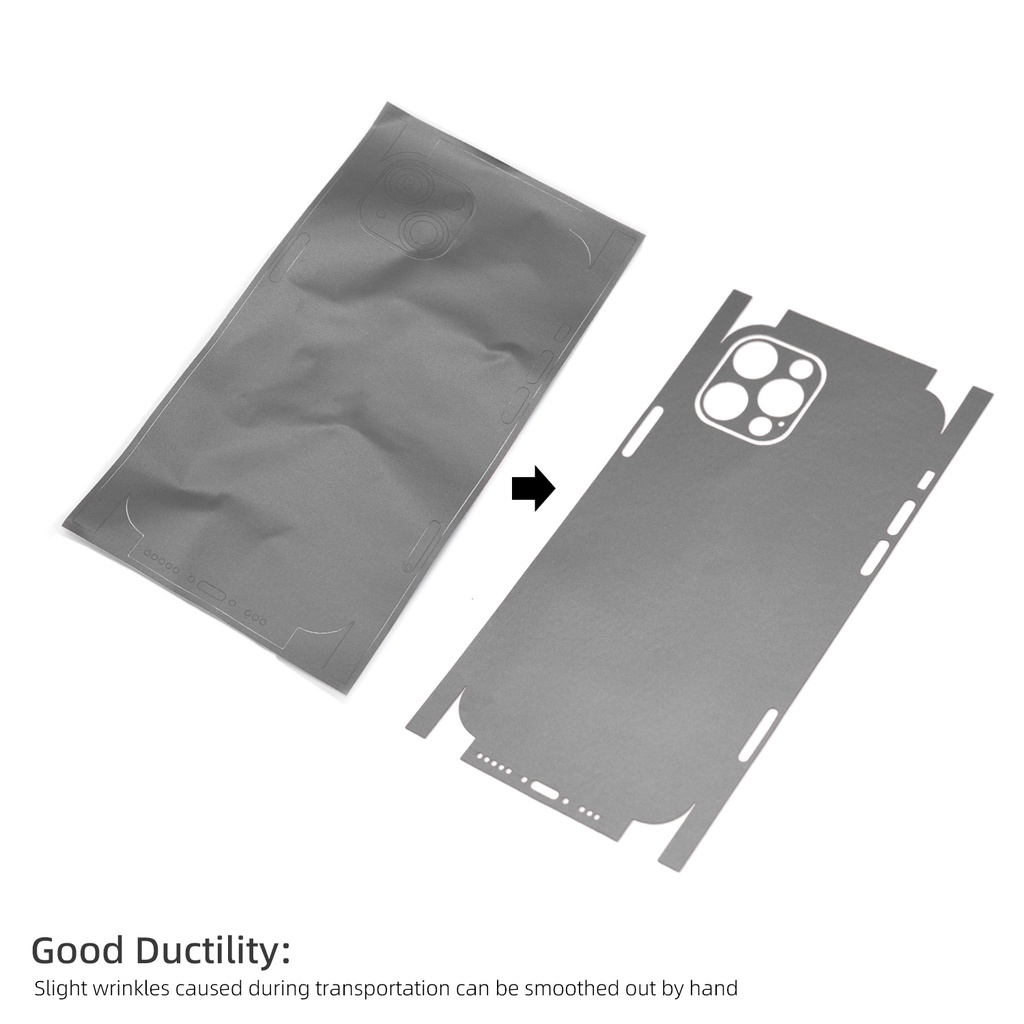 Miếng Dán Chống Trầy Màu Xám In logo Cho iphone 7 8 plus x xr 11 12 13 14 15 pro max