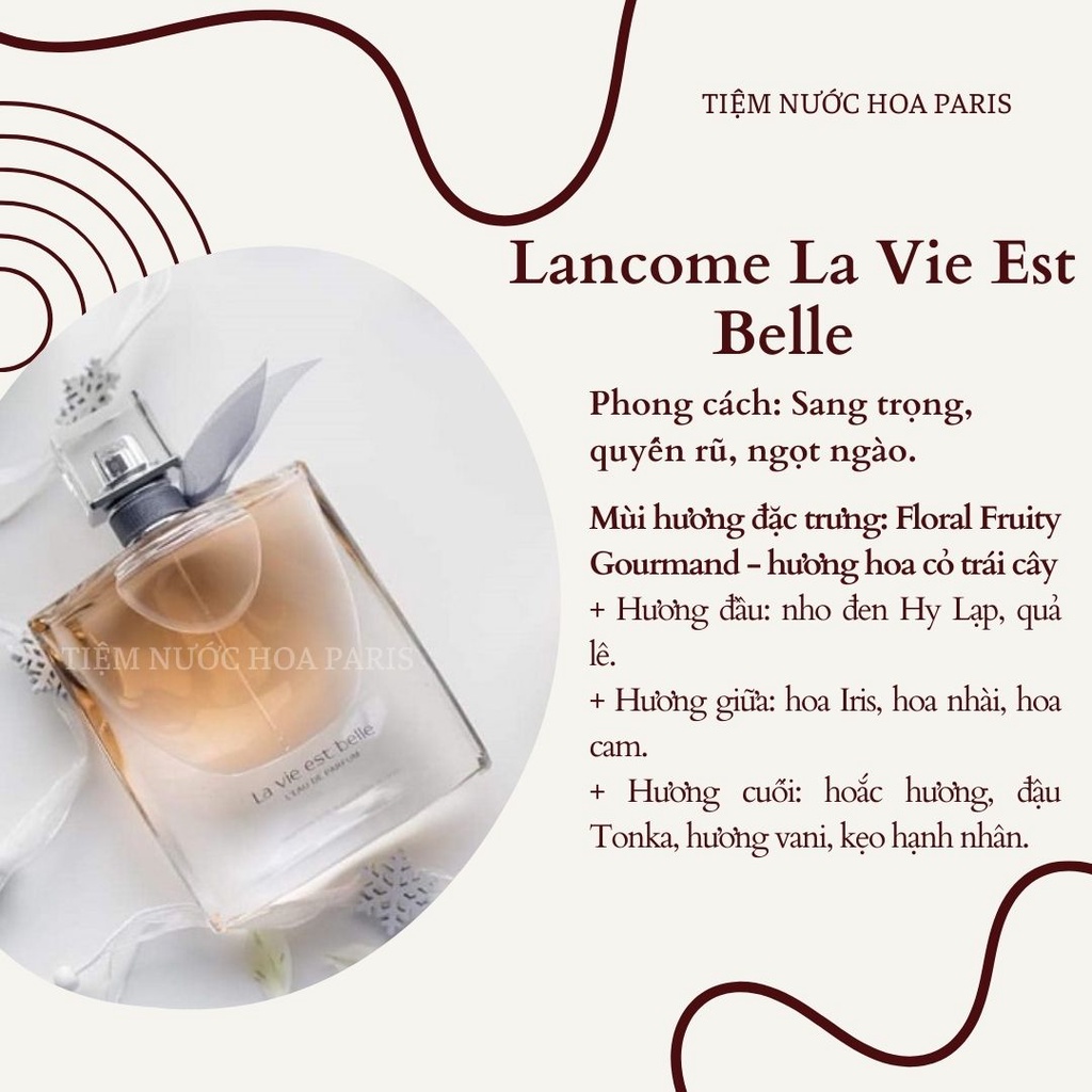 Nước hoa lancome bản chuẩn pháp nước hoa nữ bí ẩn quyến rũ kín đáo tiệm nước hoa paris - E15