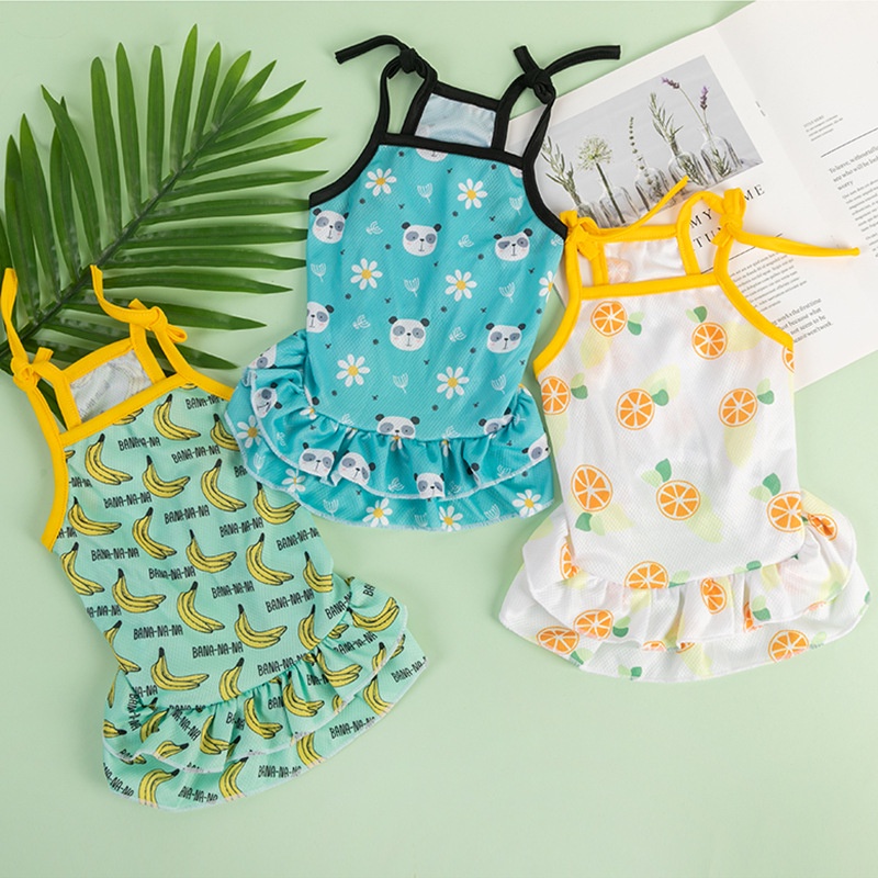Công chúa pet dress pet fashion dress，những bông hoa nhỏ， kích thước S-XL LI0512