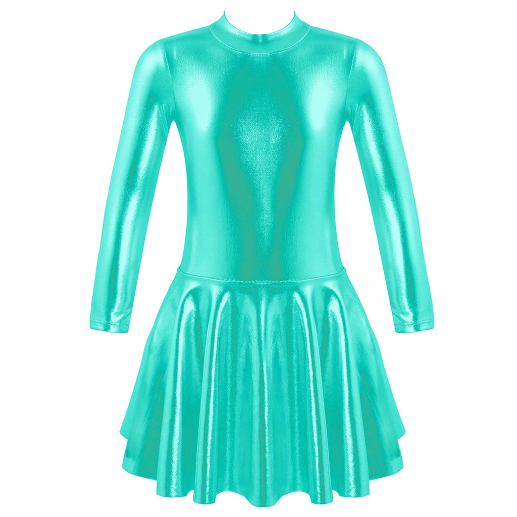 Trẻ Em Bé Gái Thời Trang Quần Áo Dài Tay Cổ Tròn Dây Kéo Vô Hình Lưng Trượt Băng