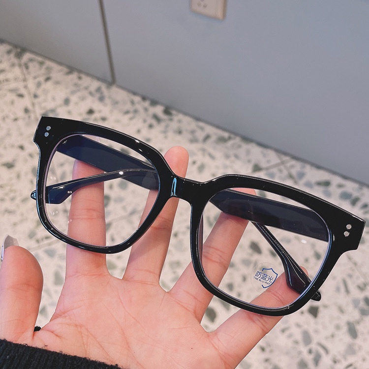 Kính Mát Gọng Đen Chống Ánh Sáng Xanh Phong Cách vintage Hàn Quốc