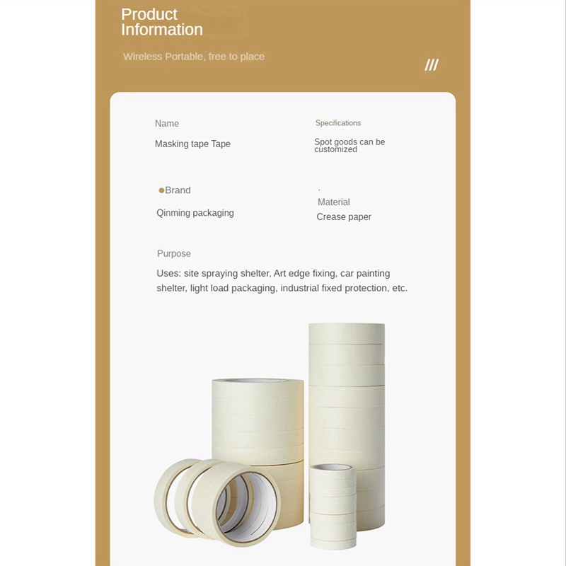 Set 10 Cuộn Băng Keo Giấy Dán Đa Năng Kích Thước 1 Inch x 21 Yards x 10