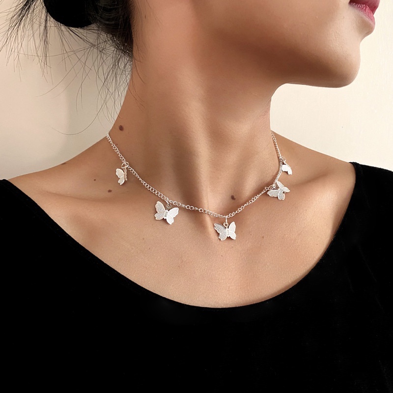 Vòng Cổ Choker Mặt Bướm Mini Màu Vàng Thời Trang Phong Cách Boehemian Quyến Rũ Cho Nữ