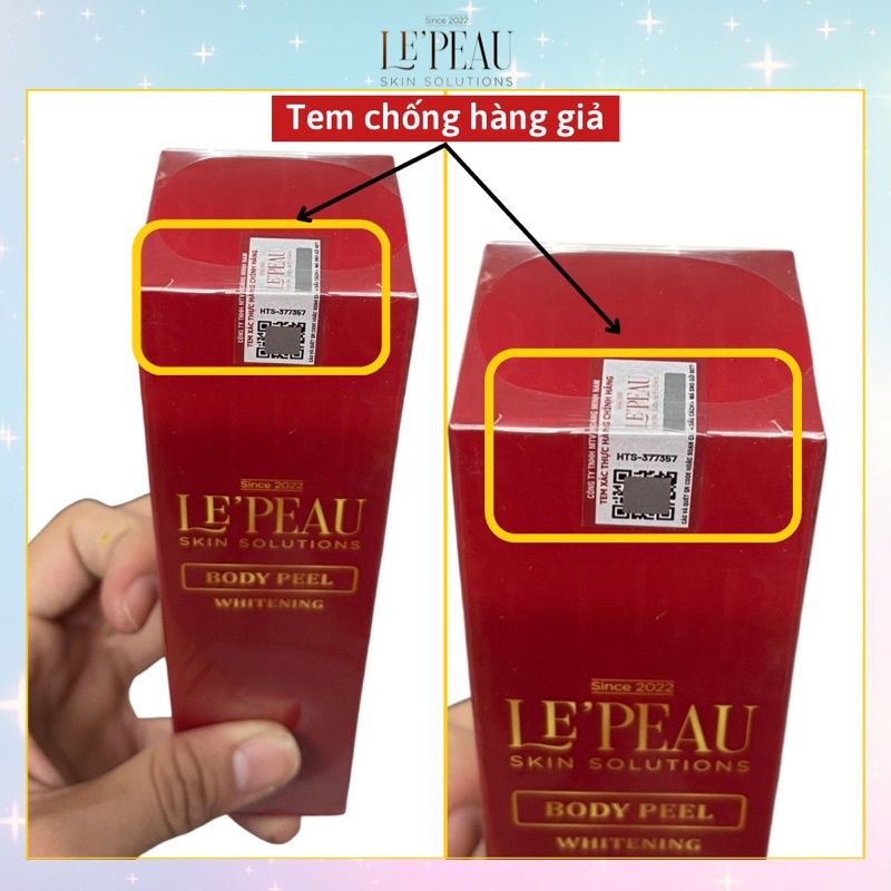 Peel da body toàn thân retinol Lepeau, kem peel body trắng sáng hết thâm sạm sau 7 ngày 150ml