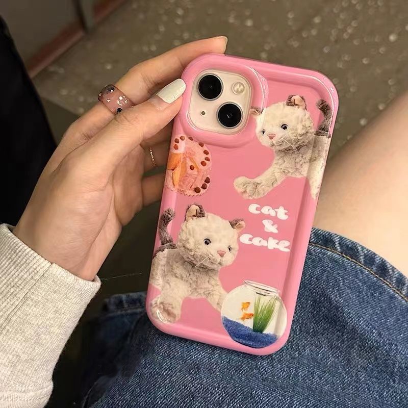 Ốp Điện Thoại TPU Silicone Mềm Trong Suốt Chống Sốc In Hình Mèo Cho IPhone 14 13 11 12 Pro XS Max X XR 7 8 Plus
