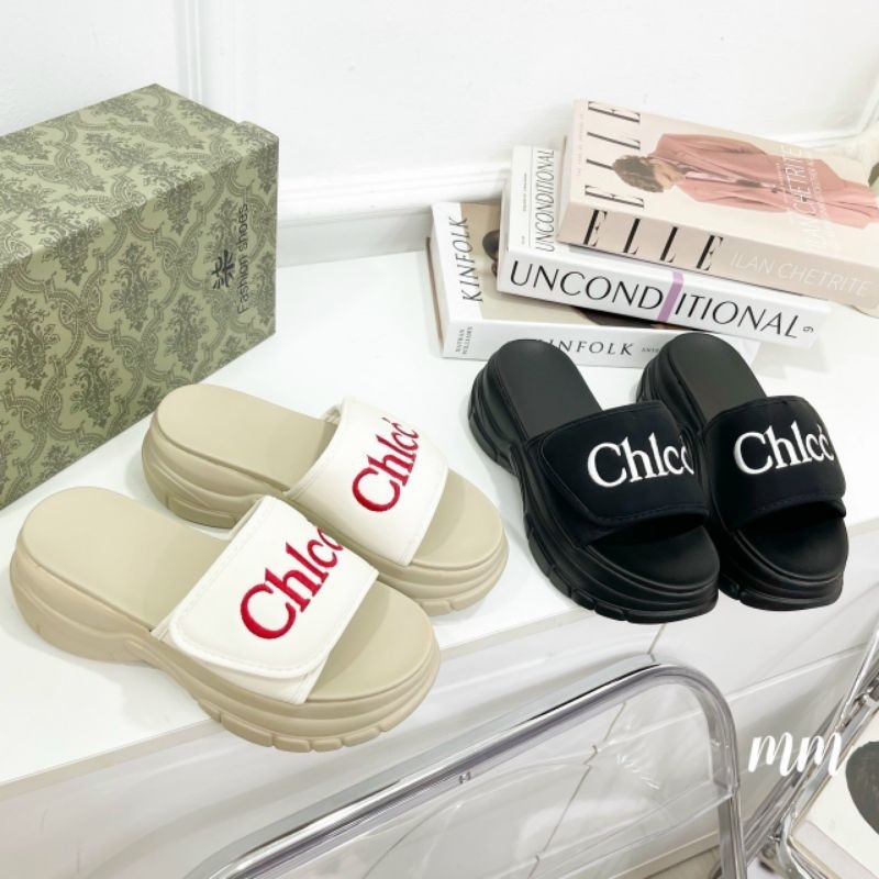 sandal nữ dep quai ngang tăng chiều cao mẫu mới hot hít - dép 1 giây chlee h1