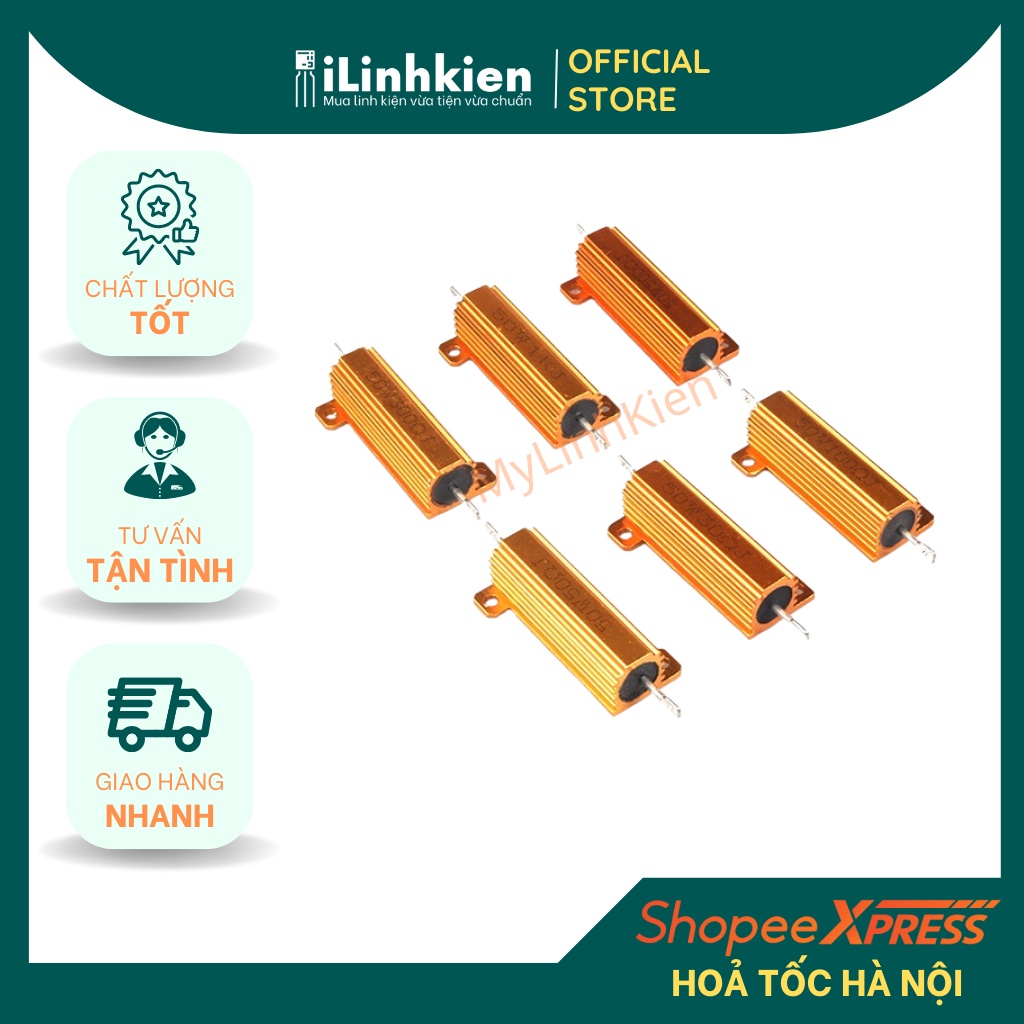 Điện trở nhôm công suất 50W 200R 5% RX24-50W82R chất lượng cao