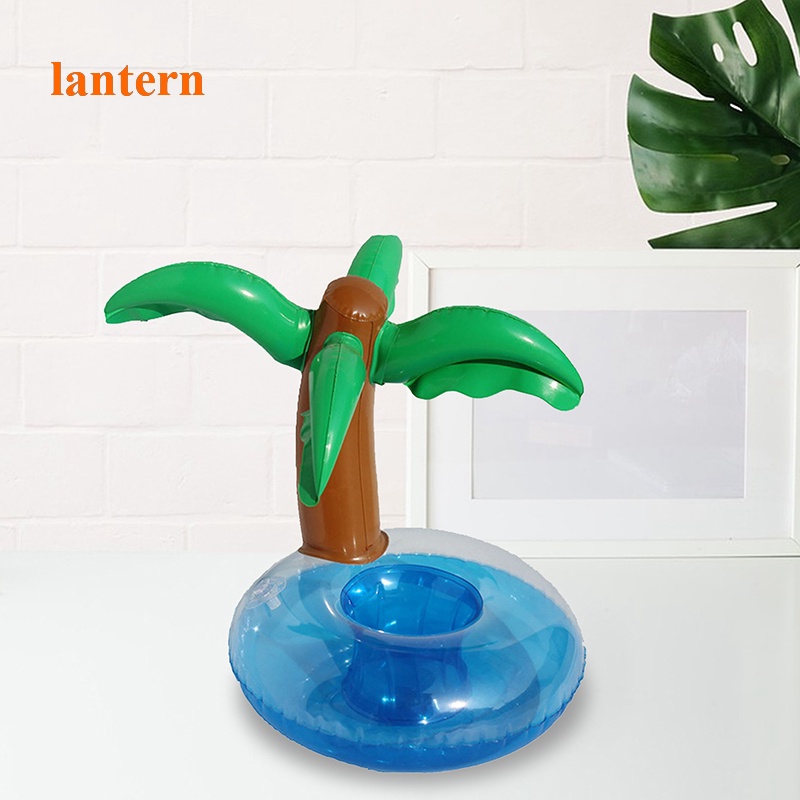 Giá Đỡ Cốc Nước Bơm Hơi Hình Bánh Donut Chim Hồng Hạc Chanh Mây Cây Dừa