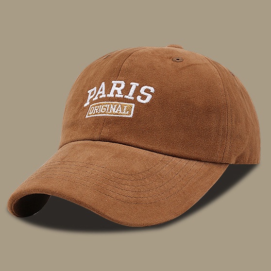 LINJW Mũ Lưỡi Trai Cotton Màu Trơn Thêu Chữ Thời Trang Unisex 2023