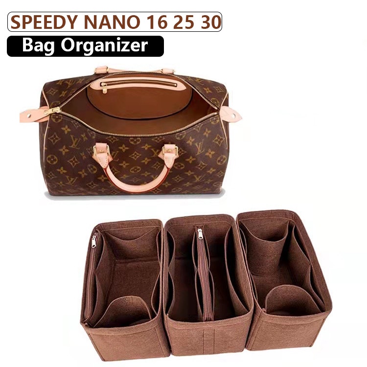 Bộ sắp xếp lót bên trong nỉ cho túi tote Speedy 20 / 25 / 30 / 35 hỗ trợ và định hình túi tote