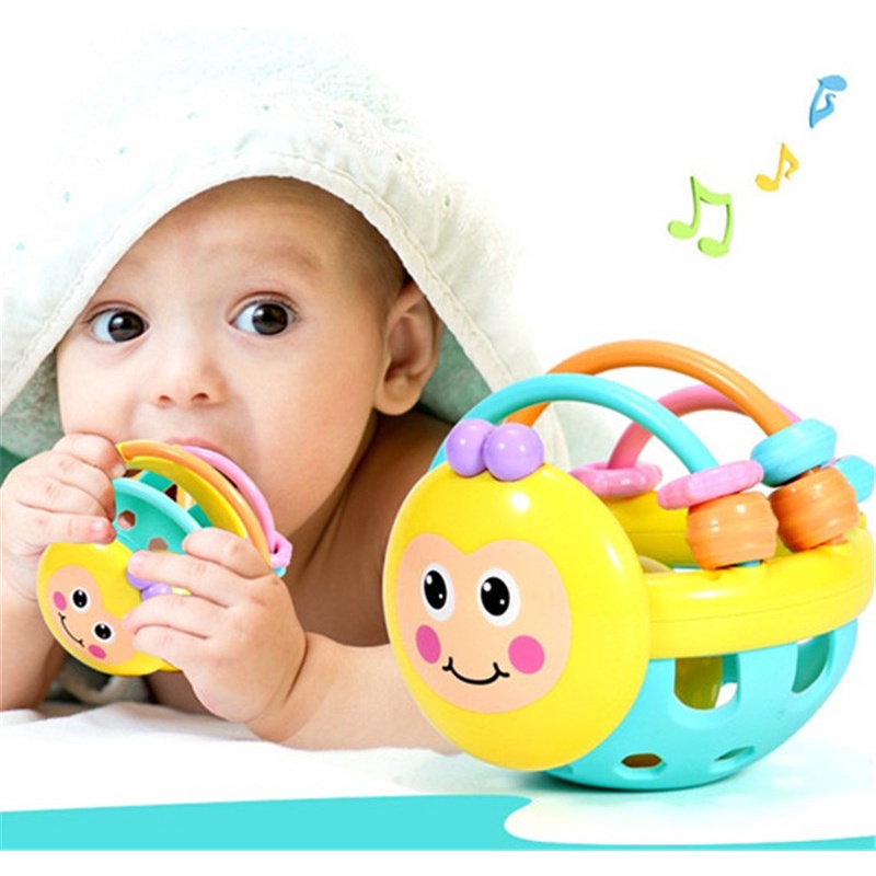 Đồ Chơi Bóng Nhồi Bông Hoạt Hình Có Chuông Dành Cho Trẻ Em 0-12 Tháng Tuổi