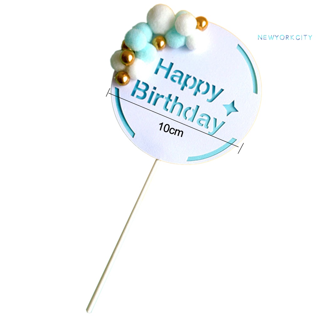 Que Chữ NY-Happy Dùng Trang Trí Bánh Kem Sinh Nhật