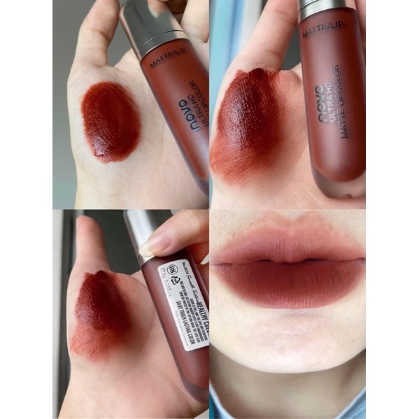 Son kem Novo 08 Ultra HD chính hãng siêu mềm mịn môi không khô môi