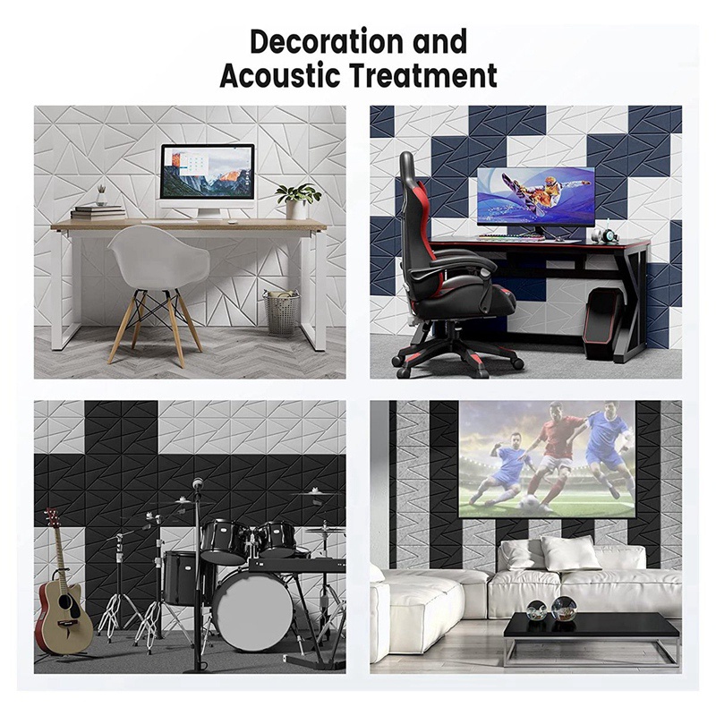 Set 12 Tấm Xốp Cách Âm Tự Dính 12X 12X 0.4Inch Màu Xám / Bạc Tiện Dụng