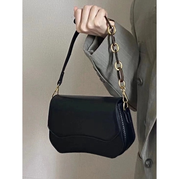 Túi nhỏ màu đen cao cấp, túi vuông nhỏ đeo vai mới 2023
